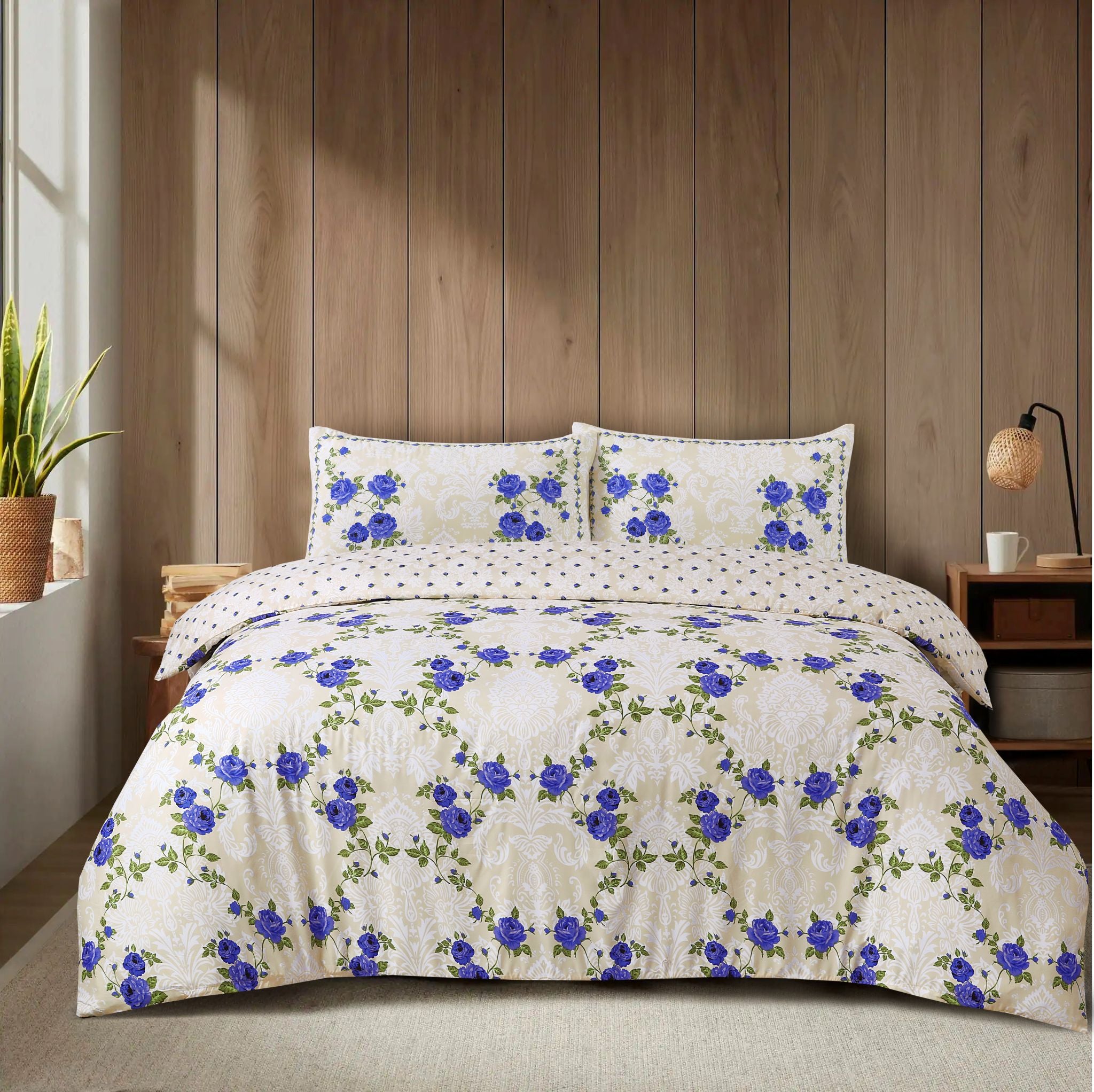 4 Piece Printed Duvet Quilt Cover Luxury Bedding Set